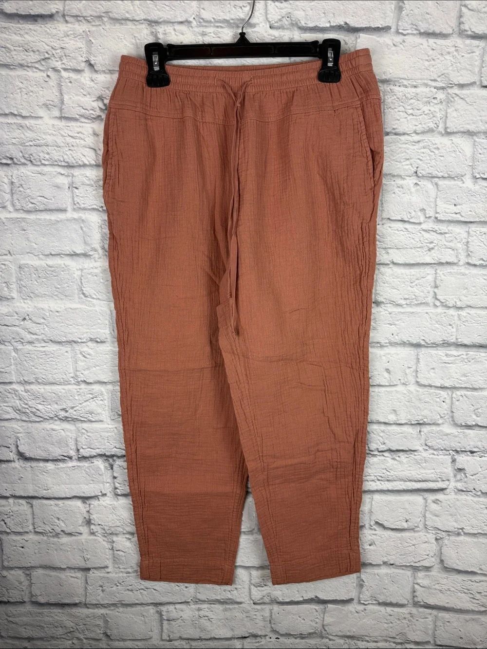 Women’s Linen Blend Gauze Terracotta Pants Size Small